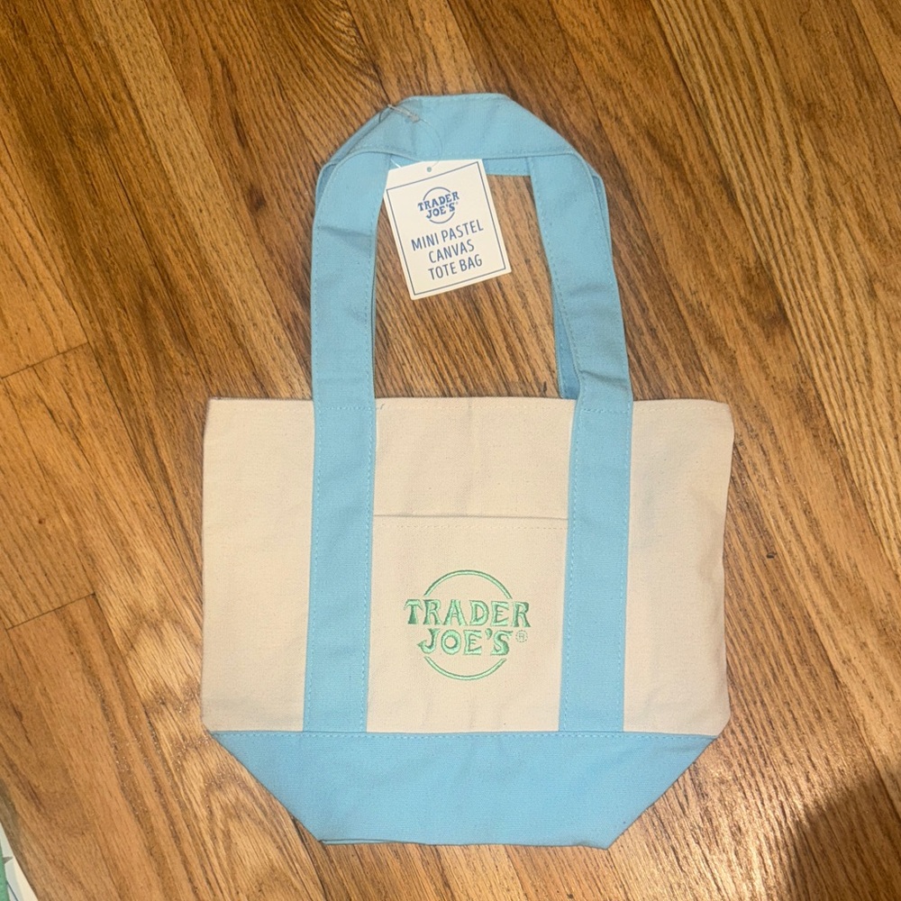 Trader Joe’s Blue Mini Canvas Tote Bag